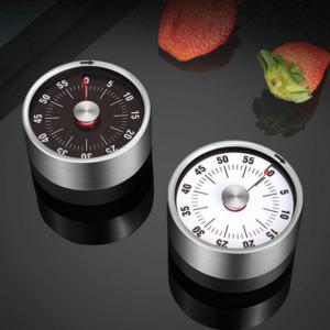 스테인리스 자석 아날로그 다이얼 쿠킹 타이머 무전원