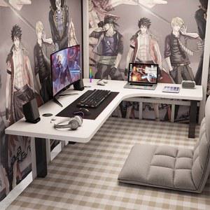 좌식 낮은 ㄱ자 테이블 책상 공구 학생 컴퓨터 기숙사