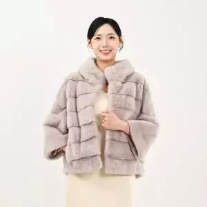 [우진모피](WJ) 코펜하겐퍼 휘메일풀스킨 호리젠탈 나그랑 밍크코트 국내생산 본사직영