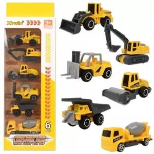 루일루 다이캐스팅 중장비 6종 세트 ay1820b 미니카 트럭 포크레인 불도저 자동차 장난감/작동/완구/어린이