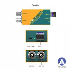 AVMATRIX FE1121 3G-SDI 광섬유 확장기 20km 로컬 루프 아웃 및 듀얼 출력 신호 지원