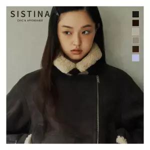 [SISTINA](~77) 스웨이드 집업 무스탕 자켓