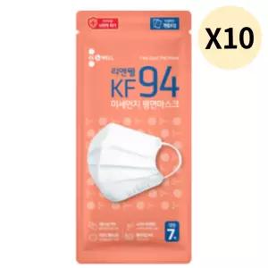 리앤웰 미세먼지 황사 마스크 대형 화이트 7매 X10개