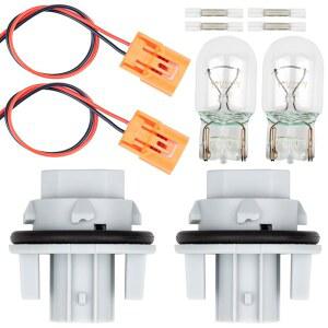 혼다 오디세이 리지라인 핏 CR-V 아큐라 RDX RL TSX 테일 브레이크 라이트 교체 #33303-S5A-003 33303-SAA-003 2PCS용 와이어 하네스 및 전구 키트 장착 스비카리 리어 턴 시그널 소켓