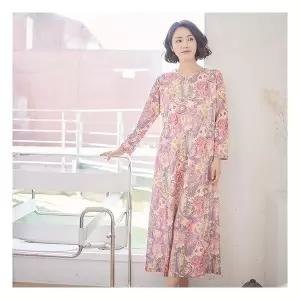 엄마옷 조이마담 H8249 복수초 면 홈웨어 원피스 홈드레스 중년여성의류