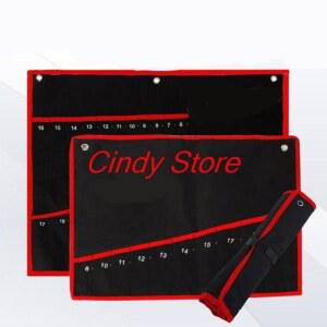 공구가방 공구함 실용적인 캔버스 도구 접이식 수공구 스패너 정리함 보관 케이스 롤업 파우치 렌치 가방