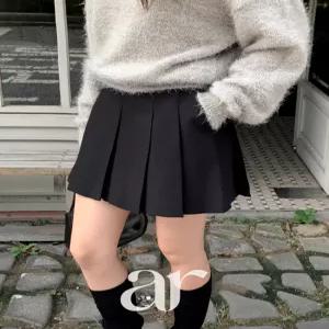 (허벅지군살컷팅/데일리교복핏) 비엔 플리츠 A라인 미니 스커트 sk7519