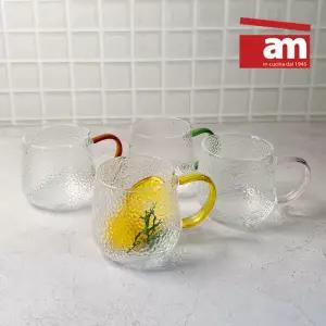 [롯데백화점]에이엠 AM 내열강화유리컵 해머톤 글라스 350ml 머그컵 카페컵 커피잔 물잔