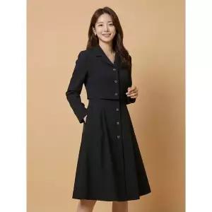 [꼼빠니아]카라 버튼 투피스형 원피스-CW24OP0501548A