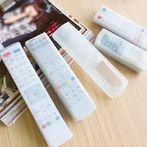 반투명 실리콘 리모컨 커버 케이스 리모콘 보호 덮개 먼지 차단 오염방지 가드 씌우개 에어컨 TV 보관 카바