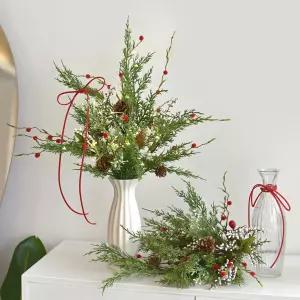 크리스마스 조화 센터피스 미니 트리 인테리어 소품 연말 장식 오브제