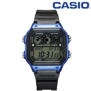 카시오 100M 방수 10년 배터리 작동 전자시계 AE-1300WH-2A