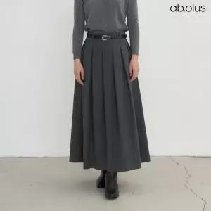 [ab.plus] A라인 백밴딩 벨티드 플레어 스커트 (LSA1MS34A)