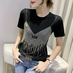 티셔츠 상의 줌바 댄스복 라인 방송댄스 반팔 슬림