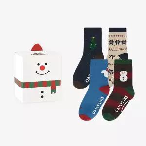 [데일리라이크](김해점)크리스마스 빈티지 키즈 삭스 4P - 02 세트