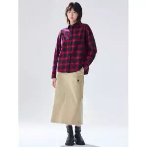 탑텐 TOPTEN 여성) 코튼 하프밴딩 카고 미디 스커트_MSF3R12 MSF3R12 187316