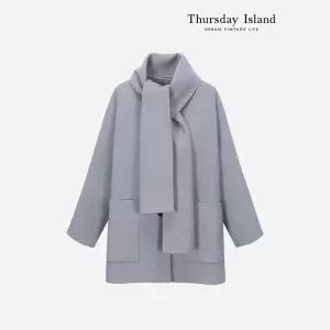 [Thursday Island] 머플러 핸드메이드 코트(T238MCT248W)