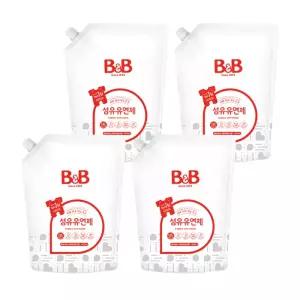 비앤비 섬유유연제 베르가못향 리필 1.5L, 4개