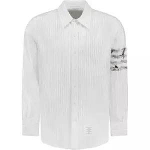 THOM BROWNE  25FW 기스 4-바 핀스트라이프 옥스포드 셔츠  MWL272E E1384 035)