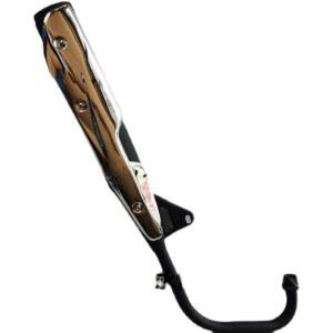 단일 레트로 음량 실버 머플러 부티크 오토바이 레블 방열 마후라 CG125 모드다 배기