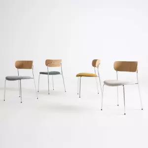 아이앤 린시 우드 등받이 실버바디 체어 FU