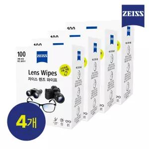 [자이스] 렌즈와이프 일회용 휴대폰클리너  카메라액정클리너 렌즈청소 먼지제거 100매 X 4세트