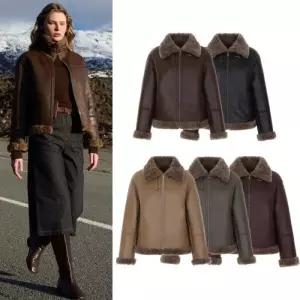 [데렉램 10 크로스비] 25FW 컬링 호주산 양모100 FAUX무스탕 자켓1079668