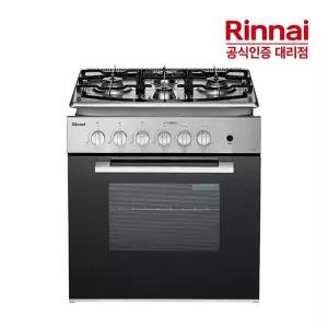 [린나이] 빌트인 가스 오븐레인지 4구 RBO-619SM 블랙 자동불꽃 기계식 SSG