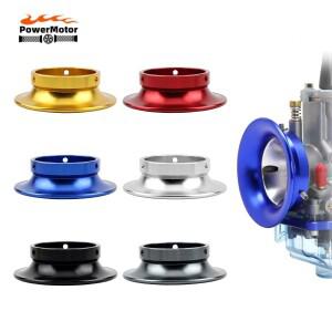 오토바이 기화기 콘 에어 필터 입구 팁 윈드 컵 칼라 경적 보호기 오토바이 범용 40mm 튜닝 예비 부품
