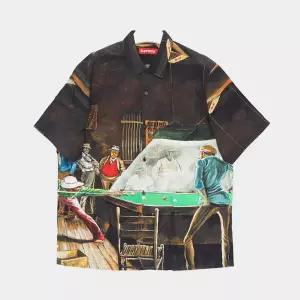 슈프림 어니 반스 숏슬리브 반팔 남성 셔츠 SS25S37 POOL HALL