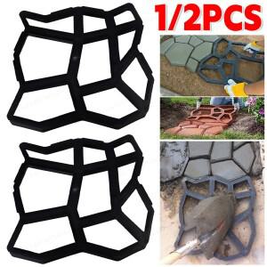 DIY 경로 메이커 포장재 금형, 돌 벽돌 콘크리트 몰드 콘크리트 시멘트 워크, 정원 경로 포장, 재사용 가능