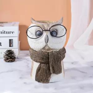 인테리어 동물화분 화병 장식 공예품 부엉이슬릿 사각 시멘트 빈티지화 분블루베리 큰화분 투명 저면관수