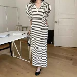 뷔스티에 후드 반팔 롱 단가라 와를랜 와플 온나핏 셔츠 배색