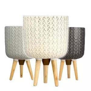 피클레온 삼발이 파인애플 화분 25x40cm미니 대형 중형 거실 베란다 가드닝 이화분 플라스틱 인테리어 예쁜