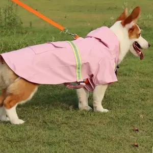 강아지 반사 레인코트 우비 방수 비옷 반려동물 1P L대형견 외출바람막이 우의 애용품 소형 중형