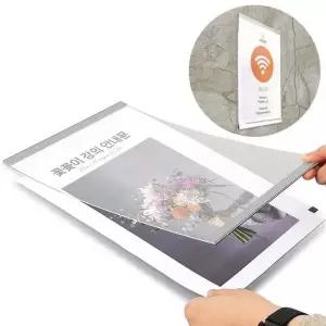 메모꽂이 A4 자석프레임 은색 아크릴 자석액자 게시물 광고 카달로그꽂이