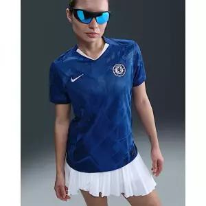 [나이키]첼시 F.C. 202526 스타디움 홈 여성 드라이 핏 축구 저지 - 러시 블루화이트스피드 레드화이트 H