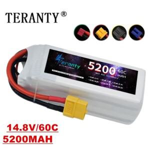14.8v 배터리 4S 5200mAh 리포 60C 드론 RC FPV 헬리콥터 쿼드콥터 레이싱카 충전식 XT60/XT90