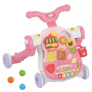 [하늘썬별] 4in1 과일 걸음마 붕붕카 러닝테이블 푸쉬카 핑크 heanhe0817