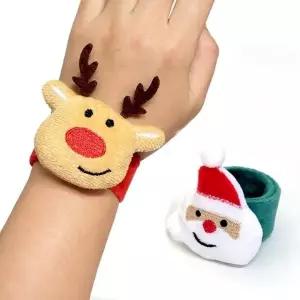 ( )매직 크리스마스 슬랩 팔찌 4개 단체 선물 코스튬