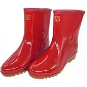 작업장화 고무장화 여자 적색 단장화 230mm