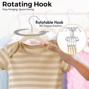 용 플라스틱 옷걸이 - 일상적인 표준 사용 남아 및 여아 옷장 의류 바지 코트 20개입