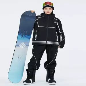 여성 남성 방수 방풍 스노우보드 자켓 커플용 스포츠 상의 세트