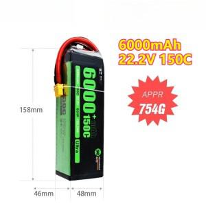 FPV 드론 레이싱 쿼드콥터 RC 비행기 UAV 헬리콥터 XT60/XT90-S 플매트 카펫 러그용 6000mAh 22.2V 150C 6S