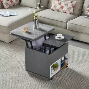 거실쇼파테이블 사각형 리프트업 거실 커피 티 테이블