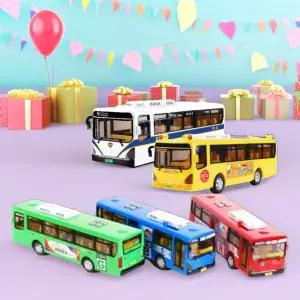 버스 미니카 장난감 자동차 모형 경찰 유치원 시내 버스 프릭션 사운드 버스장난감 모형