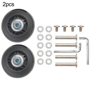 호환 2pcs 수하물 가방 교체 바퀴 롤러 스케이트 휠 수리 키트 40mm/43mm/54mm/60mm/64mm/70mm 적합