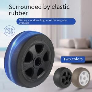 호환 블랙 탄성 고무 도르래 장난감 유모차 전기 가구 오디오 싱글 휠 액세서리  1/1.5/2 인치  로트 당 4