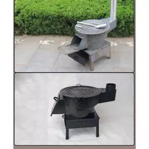 장작 난로 캠핑 시골 주물 숯 화덕 온열 야외 화덕