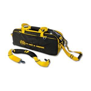 바이스 클리어 탑 3 볼 롤러 볼링백 - 블랙/옐로우